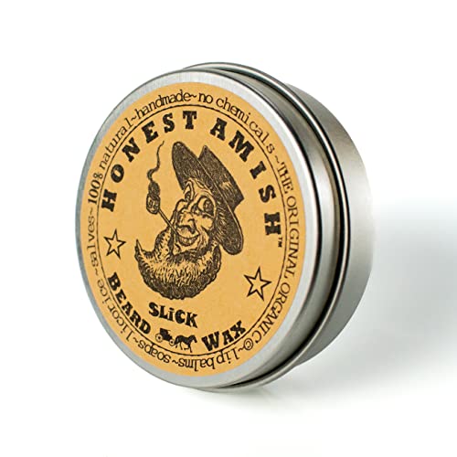 Honest Amish Beard Balm - Softens, Shines, Protects with Organic Ingredients - 2oz