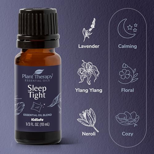 Plant Therapy Sleep Tight Essential Oil Blend - 100% Pure, Soothing Aroma for Relaxation - 10 mL