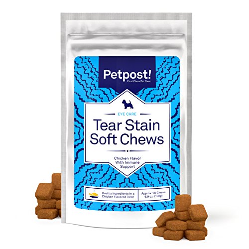 Petpost Dog Supplement - Natural Tear Stain Remover, Chicken Flavor, 90 Soft Chews