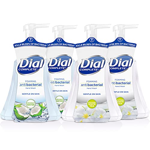 Dial Complete Antibacterial Hand Soap - Moisturizing, Gentle Formula, Coconut & Tea - 15oz x4