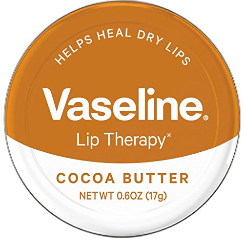 Vaseline Lip Therapy Balm - Moisturizes & Soothes Dry Lips, Cocoa Butter - 0.6 oz Tin