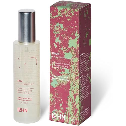 Lohn Erde Everywhere Mist - Luxurious Room & Linen Spray, Vegan, Long-Lasting Cedar & Fig - 3.4oz