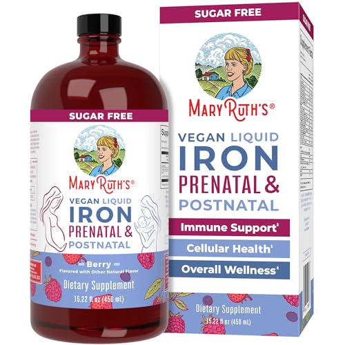 MaryRuth Organics Liquid Iron Supplement - Supports Maternal Health & Baby Development - 15.22 Fl Oz