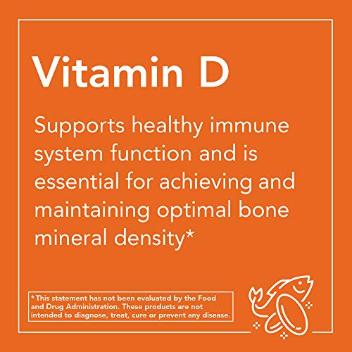 NOW Foods Vitamin D-3 & K-2 - Supports Bone & Cardiovascular Health, Non-GMO - 120 Veg Capsules