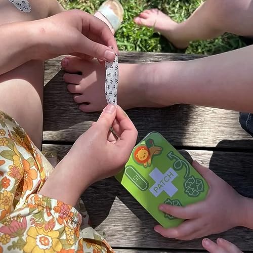 Patch Kids Bamboo Bandage Kit - Hypoallergenic, Non-Toxic, Cute Prints - 29 Count