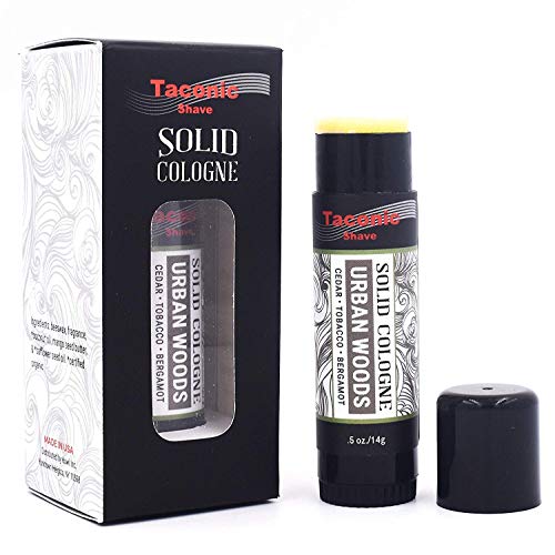 Taconic Shave Men's Solid Cologne - Urban Woods Scent, Long-Lasting & Portable - 2oz