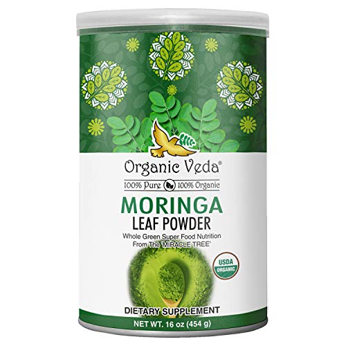 Organic Veda Moringa Powder - Boosts Immunity & Energy, USDA Organic, 1lb