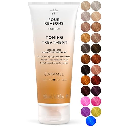 Four Reasons Color Mask - Nourishing Caramel Toning Treatment, Vegan & Cruelty-Free - 6.76 fl oz