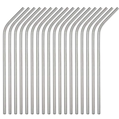 Liphontcta Stainless Steel Straws Set - Reusable, Dishwasher Safe, 50 Pcs, 10.5 Inch