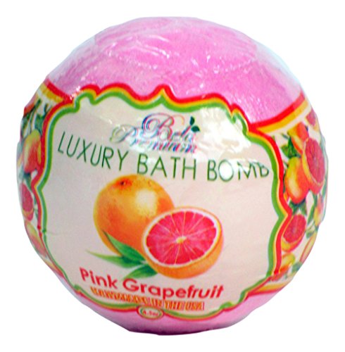 Bela Premium Bath Bomb - Refreshing Pink Grapefruit, Skin Nourishing Ingredients - 4.5 oz