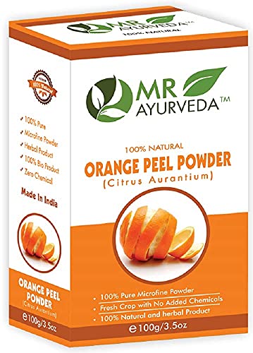 Sheltr Organic Orange Peel Powder Face Mask - Brightening, Natural Cleanser - 100g