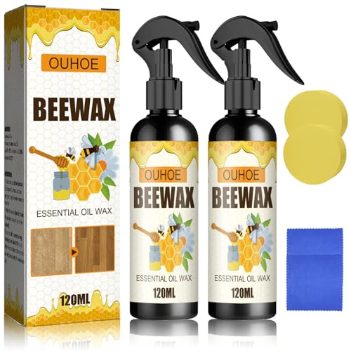 NUOKOU Beeswax Wood Conditioner - Natural Shine & Protection for Furniture, Floors - 2PCS