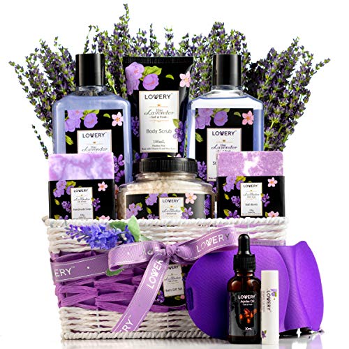 Lavender & Lilac Bath & Body Gift Set - Relaxation, Natural Ingredients, 10-Piece Collection