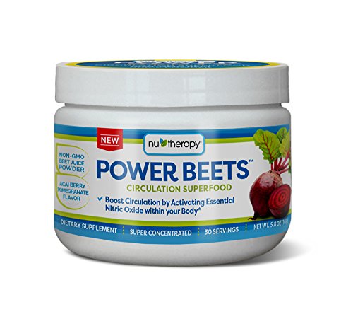 Nu-Therapy Power Beets - Boosts Energy & Stamina, Non-GMO Beet Juice Powder - 30 Servings