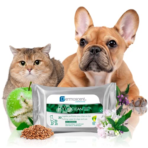 Dermoscent PYOclean Pet Wipes - Natural Skin Relief, Moisturizing & Purifying - 20 Wipes