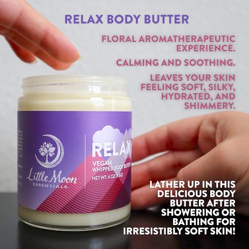 Little Moon Essentials Body Butter - Nourishing Moisturizer with Cocoa & Shea Butter, 8oz