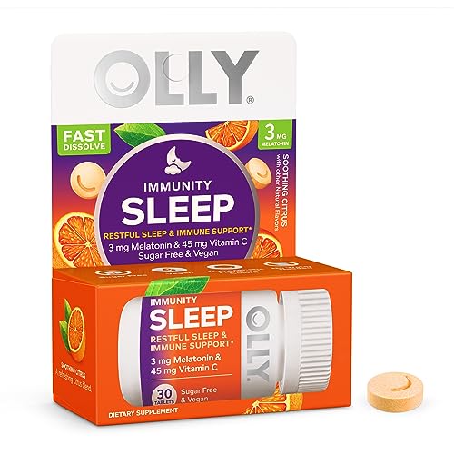 OLLIE Sleep Supplement - Promotes Restful Sleep, Immune Support - Citrus Flavor, 30 Count