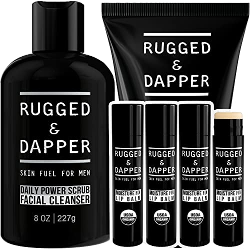 RUGGED & DAPPER Men Care Set - Deep Cleanse, Hydrate & Revitalize Skin - 4-Piece Bundle