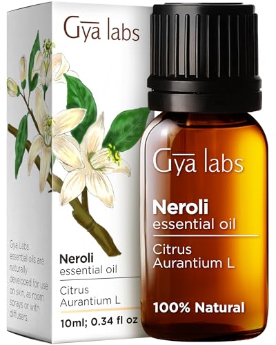 Gya Labs Neroli Essential Oil - Hydrating Floral Aroma for Skin & Candle Making - 0.34 Fl Oz