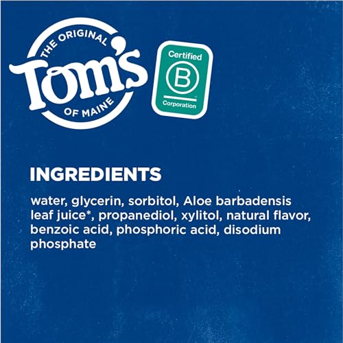 Tom's Of Maine Mouthwash - Fluoride Cavity Protection, Alcohol-Free, Fresh Mint - 16oz, Pack of 3