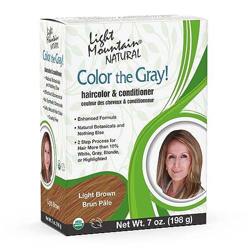 Light Mountain Henna Hair Color - Chemical-Free Gray Coverage, Vegan & Cruelty-Free - 7oz