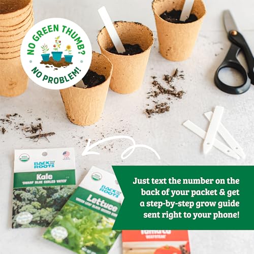 Back to the Roots Plant Grow Kit - Organic Non-GMO Seeds for Year-Round Harvest - 30ct