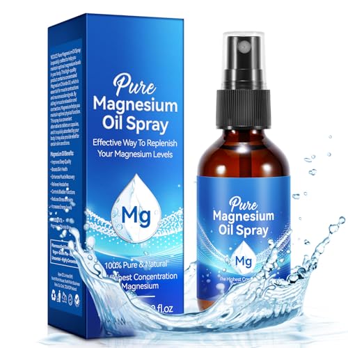 Pure Magnesium Oil Spray - Quick Absorption for Muscle Relief, Organic Ingredients - 60ML