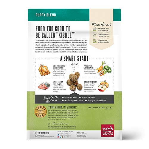 The Honest Kitchen Whole Food Clusters Puppy Food - Human Grade, Enhanced Protein, 1 lb Bag