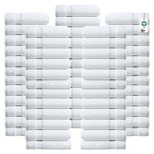 Delara Cotton Washcloths Set - 100% Organic, GOTS Certified, Ultra-Absorbent, 60 Pack