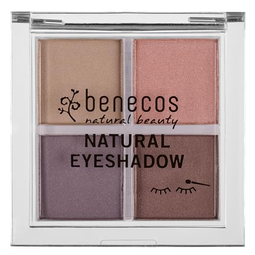 Benecos Quattro Eyeshadow Palette - Long-Lasting, Vegan, BDIH Certified, 4 Chic Shades