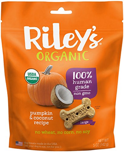 Riley's Organics Dog Treats - USDA Certified Organic, Vegan, Supports Skin & Digestion - 8oz