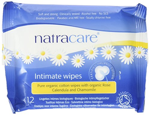 Natracare Organic Feminine Wipes - USDA Certified, Vegan Approved, 144 Wipes Total