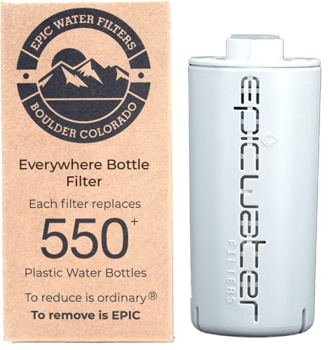 Epic Water Filters Everywhere Bottle Filter - Removes 99.99% Contaminants, 75 Gallon Life