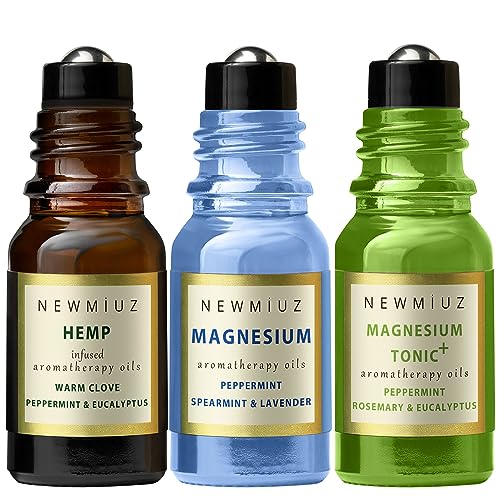 Muiz Aromatherapy Essential Oils Set - Stress & Headache Relief, Natural Ingredients - Pack of 3