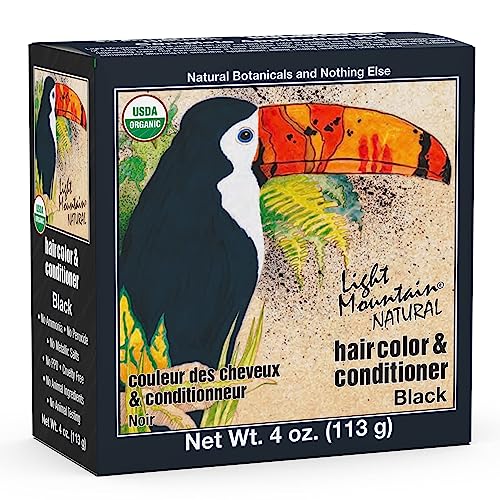 Light Mountain Henna Hair Dye - Nourishing Color, Organic Botanicals, Vegan - 4 Oz