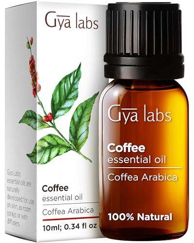 Gya Labs Coffee Essential Oil - Nourishes Skin, Enhances Aromatherapy & DIY Crafts - 0.34 Fl Oz