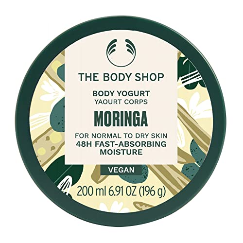 The Body Shop Moringa Body Yogurt - Instant Hydration, Vegan, Nourishing Almond Milk - 6.91oz