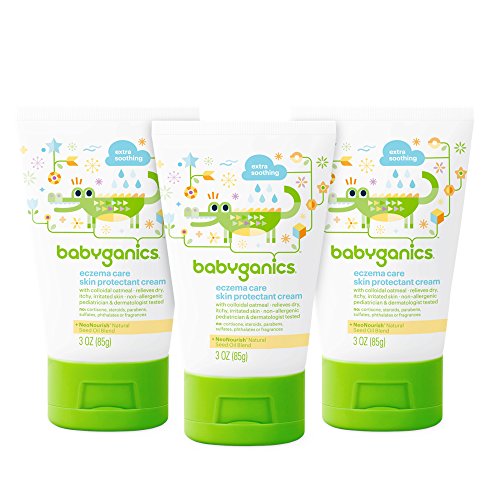 Babyganics Eczema Cream - Relieves Itchy Skin, Pediatrician Approved, 3oz - 3 Pack