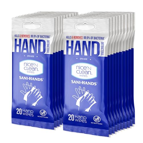 Nice 'N Clean Hand Sanitizing Wipes - Kills 99.9% Bacteria, Aloe & Vitamin E, 400 Count