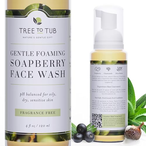 Tree To Tub Face Wash & Cleanser - Gentle Hydration for Sensitive Skin, Fragrance-Free - 8oz