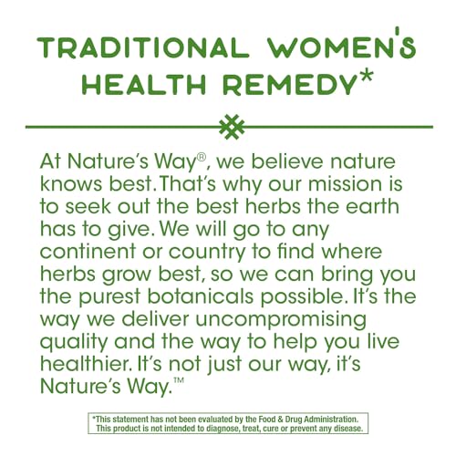 Nature's Way Herbal Supplement - 640mg Raspberry Leaf for Women's Health, Vegan - 100 Capsules