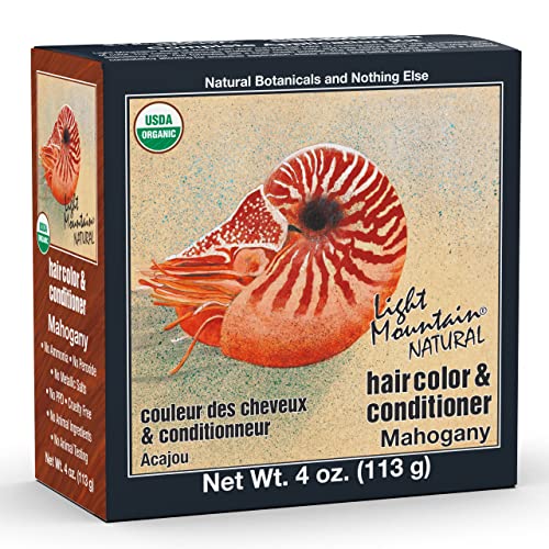 Light Mountain Henna Hair Dye - Nourishing Color, Organic Botanicals, Chemical-Free - 4 Oz