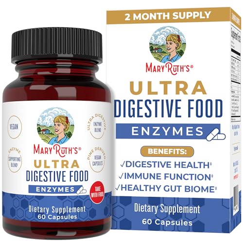 MaryRuth Organics Digestive Enzymes - Gut Health & Immune Support, Vegan - 60 Capsules