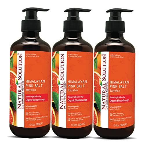 Natural Solution Body Wash - Revitalizing Blood Orange & Himalayan Pink Salt, 3-Pack 17 fl oz