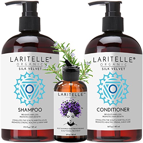 Laritelle Organic Hair Care Set - Promotes Healthy Growth, Gentle & Non-Toxic Ingredients - 3Items