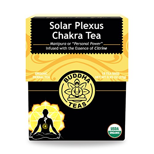 Buddha Teas Organic Solar Plexus Tea - Citrine Essence, Caffeine-Free, GMO-Free - 18 Bags