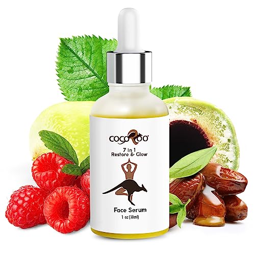 CocoRoo 7in1 Anti-Aging Face Serum - Brightens, Hydrates, Plant-Based with Vitamin C, 1oz