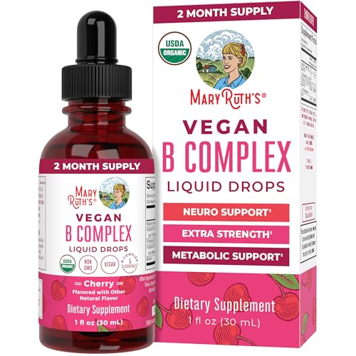 MaryRuth Organics Vitamin B Complex - Energy Boost, Vegan, USDA Organic, Non-GMO - 2 Month Supply