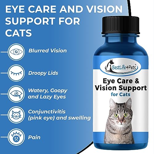 BestLife4Pets Cat Eye Infection Support - Natural Relief for Conjunctivitis & Redness - 400 Pills