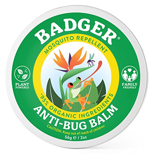 Badger Bug Repellent - Natural Mosquito Protection with Citronella & Lemongrass - 2 oz Tin